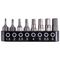 TORK CRAFT Insert Bit Set 8pce Hex H1.5 - H6 25mm Allen Size1.5 2 2.5 3 4 5 5.5 6